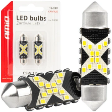 LED CANBUS bulbs 12SMD Festoon C5W 2016 41mm White