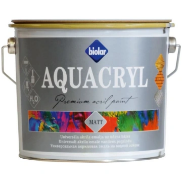 Emalja alkīda AQUACRYL A-bāze balta, spīd. 0.8L BI