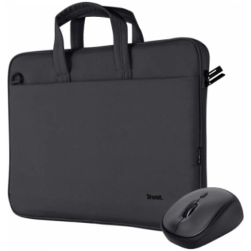 NB CASE BOLOGNA 16" +MOUSE SET/BLACK 24988 TRUST 2