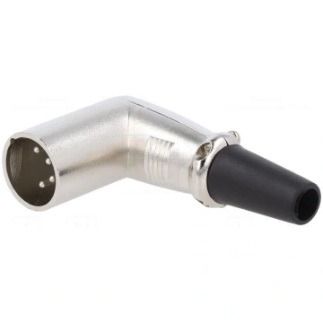 Connector: XLR | plug | male | PIN: 4 | angled 90°