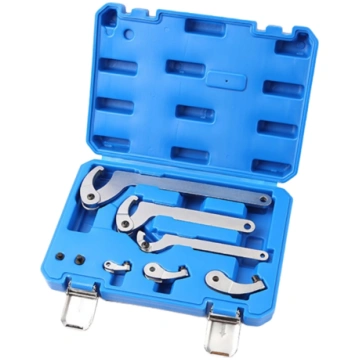 Adjustable hook & pin wrench set 35-120mm 8pcs