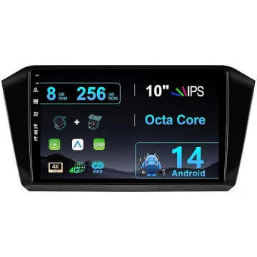 2 DIN 10 collu IPS Android 14 auto radio VW Passat