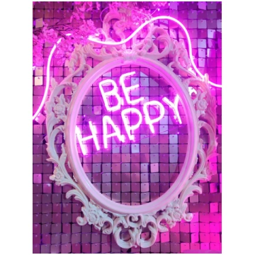 Lietots - Neona uzraksts "BE HAPPY!"