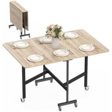 HOMCOM Folding Dining Table, Kitchen Table for 4-6