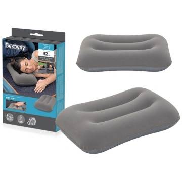 Bestway Dmuchana Poduszka Welurowa Szara 42 cm (67