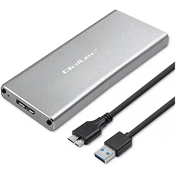 Qoltec Enclosure M.2 SSD drive SATA,NGFF,USB 3.0,2