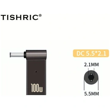 TISHRIC 100W Ātra Uzlāde USB-C līdz DC Adapteris H