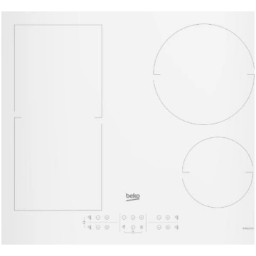 Beko indukcijas plīts virsma, 60cm, Flex zona, bal