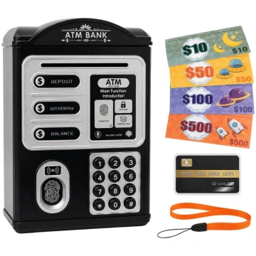 Elektroniskā krājkasīte bērniem bankomāts ar PIN k