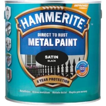 Hammerite Satin Pusmatēta aizsargkrāsa metāla virs