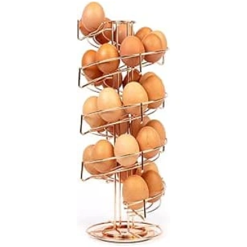 Rose Gold Egg Spirālveida olu turētājs - brīvi stā