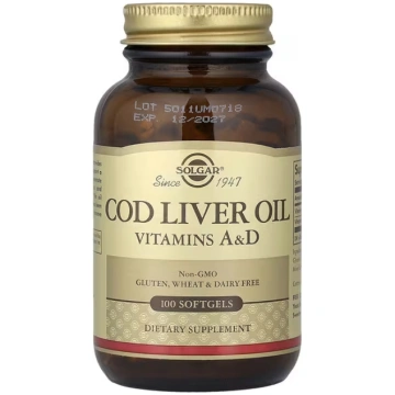 Solgar, Cod Liver Oil, Vitamins A & D, 100 Softgel