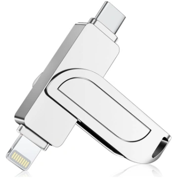 USB zibatmiņas karte iPhone 128 GB reālas ietilpīb