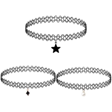 Oykrueats Pack of 3 Choker kaklarota, Stretch Tatt