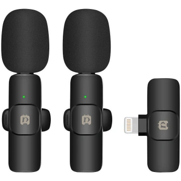 Puluz PU3150B Lavalier Wireless Microphone Lightni