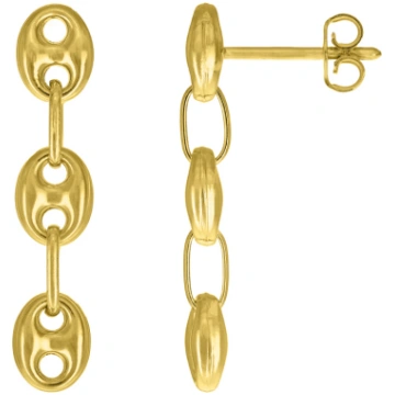 Boucles d'oreilles pendentes linéaires 3 Grai
