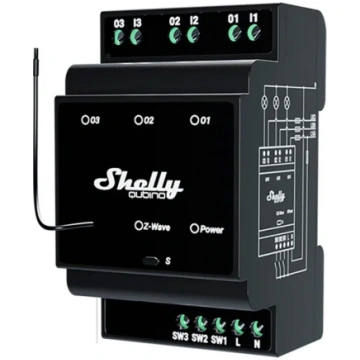 Shelly Qubino Wave Pro 3 Z-Wave 3-Channel DIN Rail