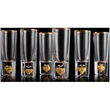DUJUST kristāla šota glāzes (6cl/2oz), foršas un m