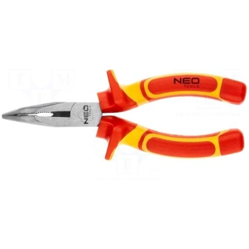 Pliers | insulated,straight,half-rounded nose,univ