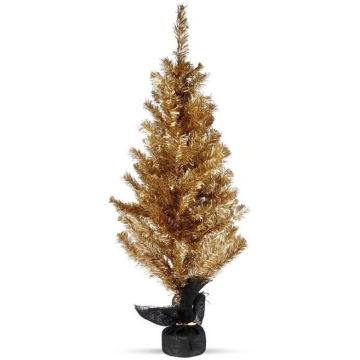 Mākslīgā Ziemassvētku eglīte zelta krāsā 90 cm, Di
