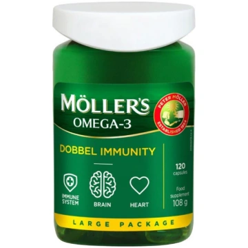 MOLLERS Omega-3 Dobbel Immunity kapsulas N120