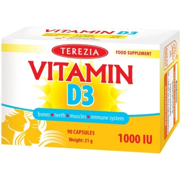 Terezia Vitamīns D3 1000 IU, 90 kapsulas