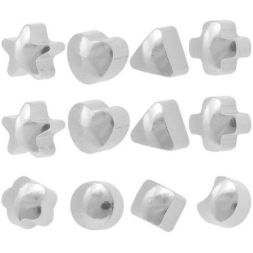 Medium ear piercing studs assorted shapes - R5008