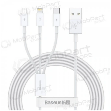 Kabelis Baseus Superior USB - microUSB+Lightning+T
