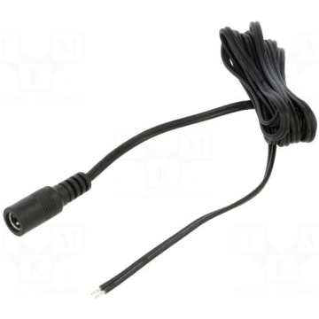 Cable | 2x0.5mm2 | DC 5,5/2,1 socket | straight |