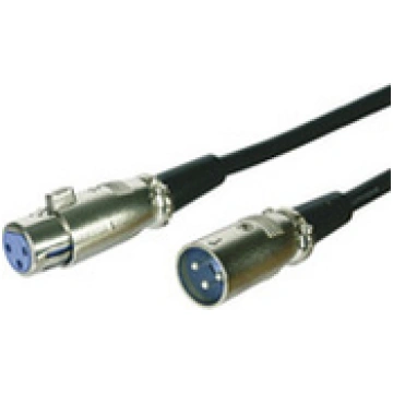 MicroConnect XLR M-F 2m 3-pol Black ( XLRMF2 50705