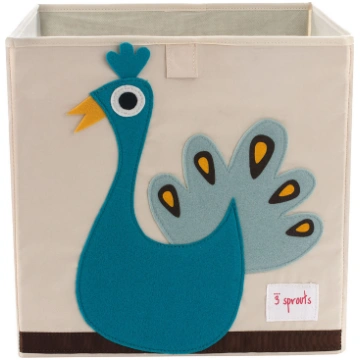3 Sprouts - Storage Box - Blue Peacock IBXPEA (079