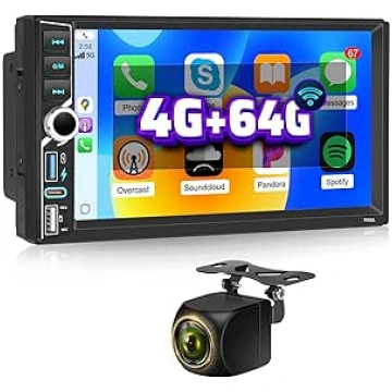 NHOPEEW 4+64G 2-DIN Android auto radio ar bezvadu 