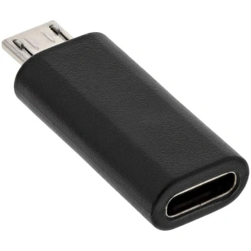 USB-C – MicroUSB „InLine“ adapteris, melnā krāsā (