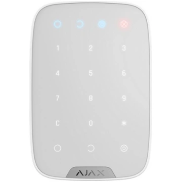 AJAX KeyPad Plus bezvadu taustiņu tastatūra (balta