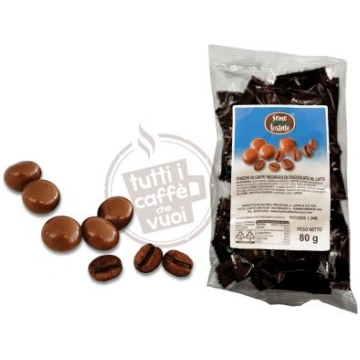 cappuccino chicchi di caffe in cioccolato al latte