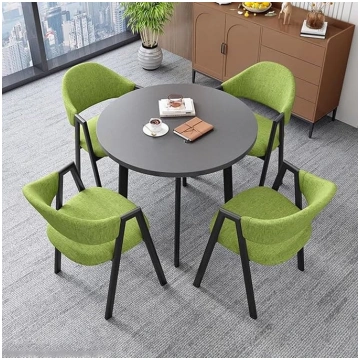 Round/Square Dining Table Set with Chairs, Round D