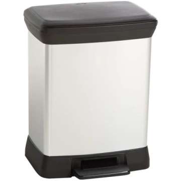 CURVER Pedāļspainis metalizēts Deco Bin 30L sudrab