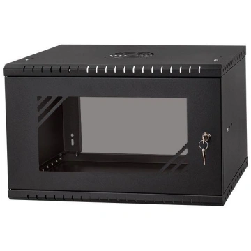 Komutācijas sienas skapis 19"- 6U - 450mm MELNS Ci