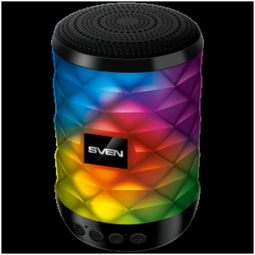 Speaker SVEN PS-55, black (5W, TWS, Bluetooth, FM,