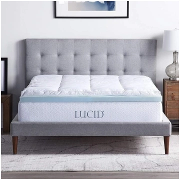 LUCID Mattress Topper, Down Alternative Gel Memory