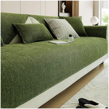 Modern Sofa Covers, Striped Chenille Sofa Throw fo