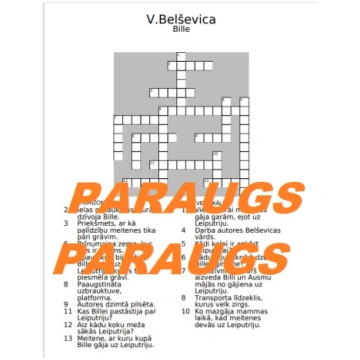 V. Belševica "Bille" krustvārdu mīkla - Mācību mat