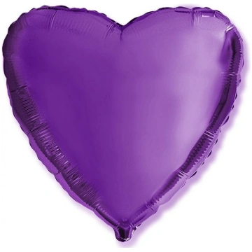 Folijas balons "Sirds" violets 45 cm