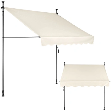 Izvelkama balkona markīze 200x120 cm regulējama Mu