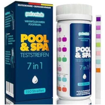 poolomio Pool Test Strips 7-in-1, 150 gab. | Basei