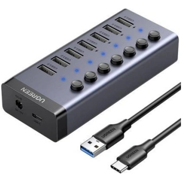 HUB USB Ugreen 7x USB-A 3.0 (UGR1228BLK) UGR1228BL