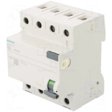 RCD breaker | Inom: 25A | Ires: 30mA | Poles: 3+N 