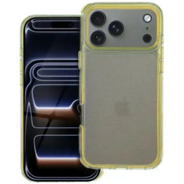 MATRIX CLEAR vāks iPhone 17 Pro Max dzeltenā krāsā