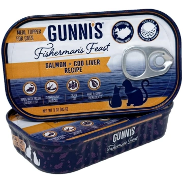 Gunnis - Toppers Salmon Cod Liver Cat - 85 g 85004