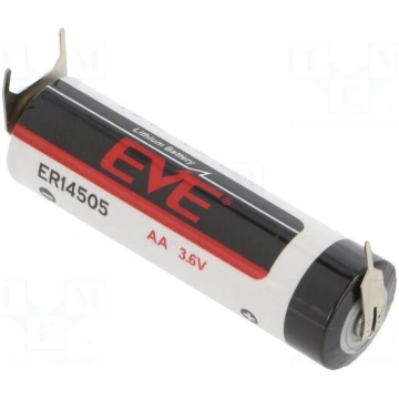 Battery: lithium | 3.6V | AA | 3pin,positive pole: